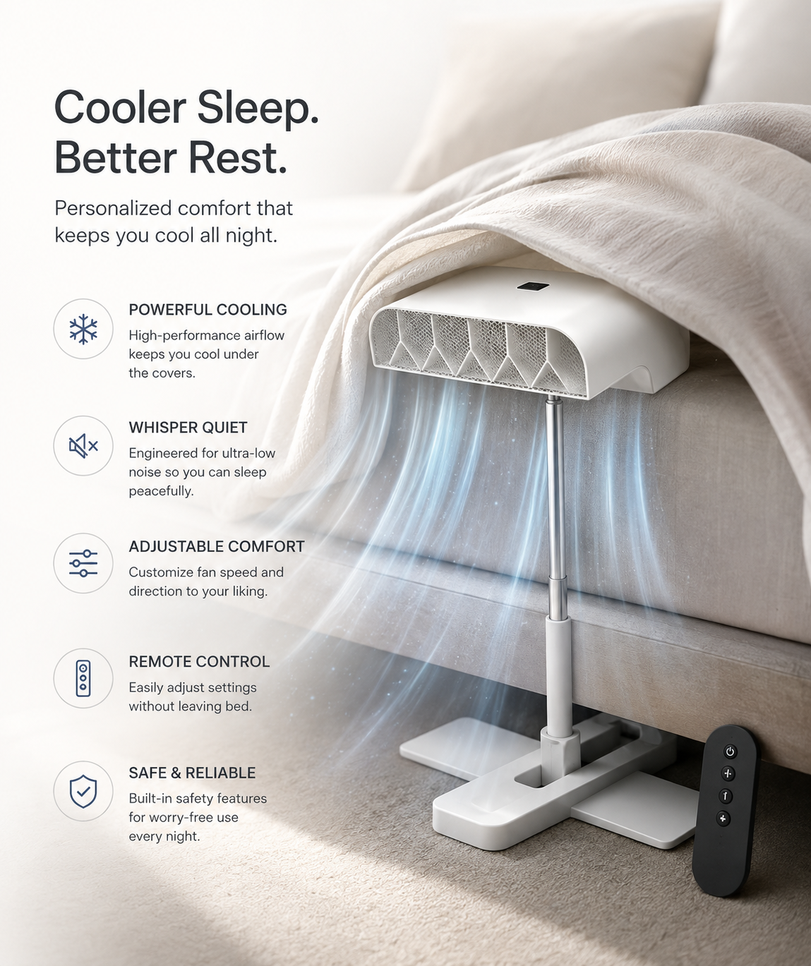 UnderBreeze™ - Bed Cooling Fan