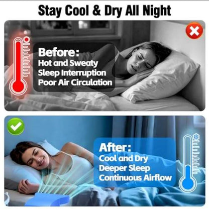 Under Sheet Bed Sleep Fan Night Sweat Relief Cooling Sleep Fantail Bed Fan Reduce Night Sweats