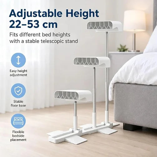Under Sheet Bed Sleep Fan Night Sweat Relief Cooling Sleep Fan for Bedroom with Adjustable Height