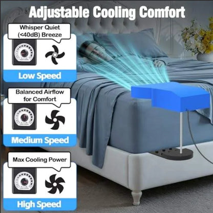 Under Sheet Bed Sleep Fan Night Sweat Relief Cooling Sleep Fantail Bed Fan Reduce Night Sweats
